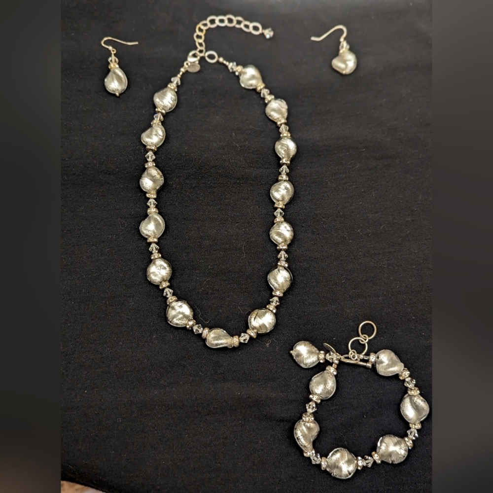 Murano Glass Necklace, Bracelet & Earrings